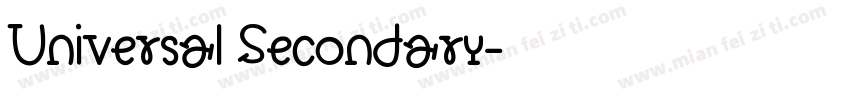 Universal Secondary字体转换